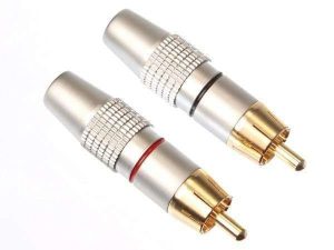 CONECTOR RCA M NEGRO METAL # V-4047 SKY
