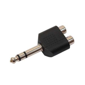CONECTOR Y 2RCA-H A 1/4ST MACHO P-243 NIPPON AME