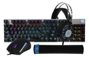 TECLADO Y MOUSE/HEADSET /PAD GAMING HP NEGRO GM3000