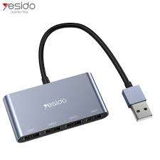 CONCENTRADOR USB 2.0 4 PUERTOS YESIDO HB12
