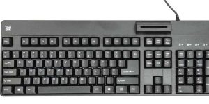 TECLADO USB COMPATIBLE CON LECTOR DE TARJETAS INTELIGENTES SMK-LINK