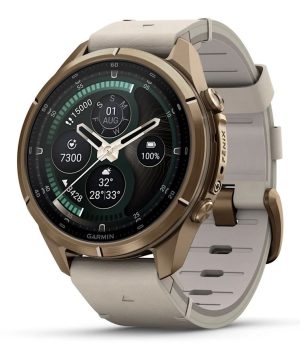 GPS FENIX 9 PRO INREACH 43MM ORO/CUERO BLANCO #010-04335-40 GARMIN