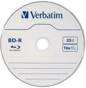 CD DVD GRABABLE BLUE RAY 25GB VIDEO/MUSICA/FOTOS VERBATIN 98397