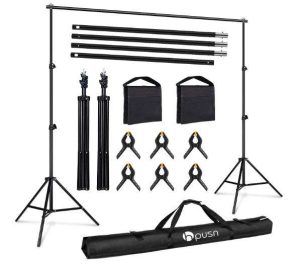 SOPORTE AJUSTABLE PARA TELÓN DE FONDO PARA SESIÓN DE FOTOS, ESTUDIO DE VIDEO Y FIESTAS HPUSN