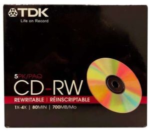 CD REGRABABLE CDRW80 TDK
