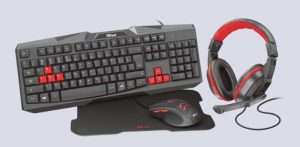 TECLADO/ MOUSE/HEADSET /PAD GAMING TRUST NEGRO #22312