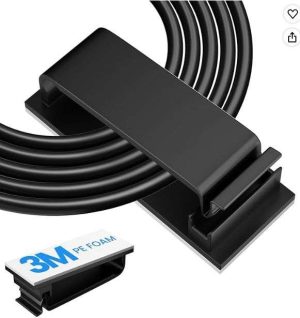 CLIP SUJETADOR DE CABLE PAQ. 20 UND WCL NEGRO