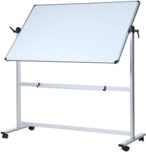 PIZARRON BLANCO MAGNETICO DOBLE CARA, MARCO Y SOPORTE DE ALUMINIO DE 48 X 36 PULGADAS, VIZ-PRO #B00U