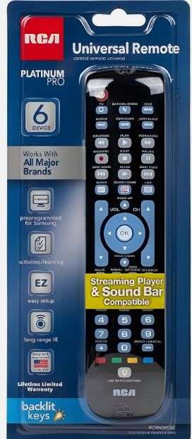 CONTROL REMOTO TV UNIVERSAL RCRN06GBEV RCA