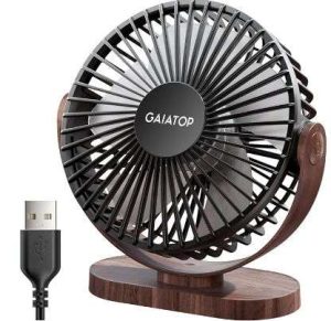 VENTILADOR DE MESA 5.5" DE 90 GRADOS CABLE DE 1.65 MTS 3 VELOCIDADES GAIATOP B0BW3TBXJK