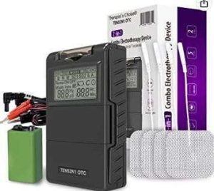 ESTIMULADOR MUSCULAR THERAPIST'S CHOICE TENS ,COMBOOTC TENS DISPOSITIVO CON ACCESORIOS, NEGRO