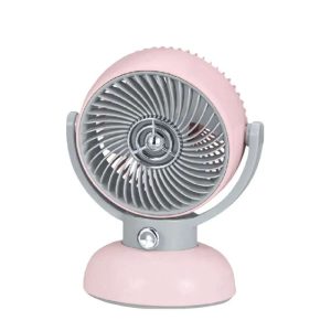VENTILADOR DE MESA SANKEY RECARGABLE 3 VELOCIDADES CON LUZ ROSADO/VIOLETA #FN2004