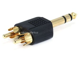 ADAPTADOR 1/4 ST M A 2 RCA M 7201 MONOPRICE