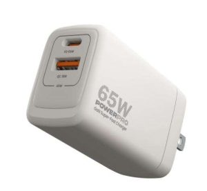 CARGADOR DE PARED USB-C+USB-A POWERPRO PD65W PW5066WT #850058179193