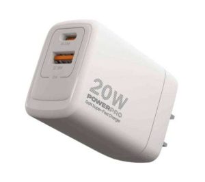 CARGADOR DE PARED USB-C+USB-A POWERPRO PD20W PW5063WT #850058179162