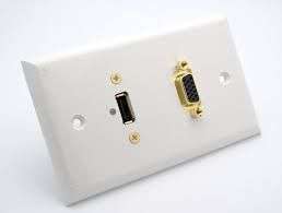 PLACA PARED VGA/USB-A # 75-611 PHILMORE