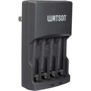 CARGADOR BATERIA AA/AAA WATSON 4-BAY #WAAAC4NM2BLK