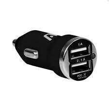 CARGADOR USB P/CARRO ARGOM ARG-AC-0118BK DUAL 1AH/2.1AH NEGRO