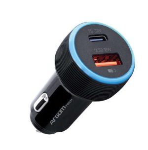 CARGADOR PARA CARRO USB+TIPO-C 38W ARG-AC0118BK