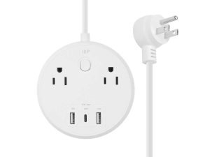 PROTECTOR 2 TOMAS 110VAC CON 2 TOMAS USB 12W 1 USB-C 45W MONIPRICE #41809