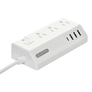 PROTECTOR 7 EN 1 /3 TOMAS 110VAC /3 USB 5V /1 USB-C 5V UNNO TECKNO PW5083WT #850030983282