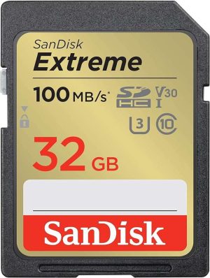 MEMORIA 32GB SDHC UHS-I EXTREME TARJETA C10, U3, V30, 4K, UHD, SD - SDSDXVT-032G-GNCIN