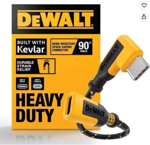 EXTENSION USB C M-H ANGULO 90 100W CONECTOR CON KEVLAR DEWALT DXMA1310015