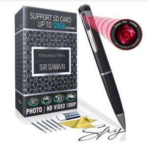 CAMARA ESPIA LAPICERO INALÁMBRICA CON LENTE GRAN ANGULAR, DISCRETA RECARGABLE P7I SIRGAWAIN