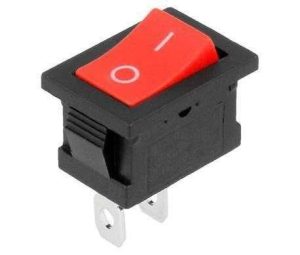 INTERRUPTOR ROJO CUAD. SPST #316022 JAMECO