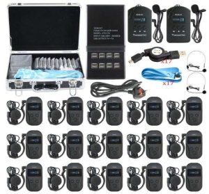 SISTEMA DE MICROFONOS INALAMBRICOS 2 TRANSMISORES/15 RECEPTORES EXMAX EXD-101 2.4G