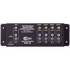 DISTRIBUIDOR AUDIO/VIDEO 4 SALIDAS #AV400 #180-006 CE LABS