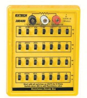 DECADA DE RESISTENCIA CAJA: 1 TO 11,111,110 OHM, 7 DECADAS, 1% ACCURACY EXTECH # 380400