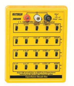 DECADA DE RESISTENCIA CAJA: 100PF TO 11.111UF, 5 DECADES, 5% ACCURACY EXTECH # 380405