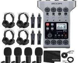 GRABADORA PORTATIL PARA PODCASTING PARA 4 PERSONAS ZOOM PODTRAK P4 #