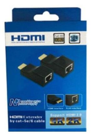 EXTENDER HDMI A RJ45 MACHO/MACHO 30 MTS 4K HDMI