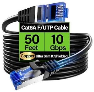 CABLE RJ45 CAT6A BLINDADO 15M NEGRO 10GBPS TUOKAJU FUTP6ABK50