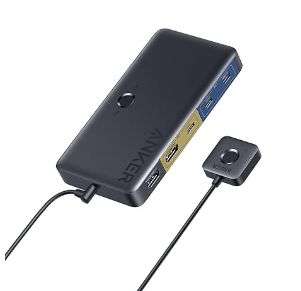 SWITCH KVM HDMI USB 3.0, 5 PUERTOS USB 3.0, ANKER SOPORTA 4K A 60HZ, BOTÓN REMOTO MAGNÉTICO PARA INT