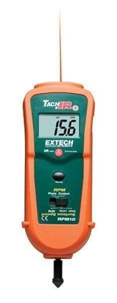 TACOMETRO EXTECH RPM10 LASER CONTACTO/INFRARROJO Y MEDIDOR TEMPERATURA
