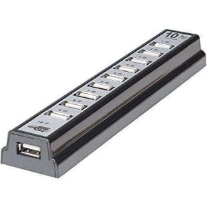 CONCENTRADOR USB 10 PUERTOS 2.0 CARGADOR #161572