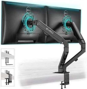 BASE MONITOR DOBLE PARA MESA 17" - 32" MSI MAG MT201D NEGRA