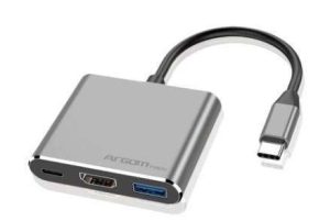 CONCENTRADOR USB C 3 EN 1 DP/USB 3.0/HDMI ARGOM ARG-UB-0181
