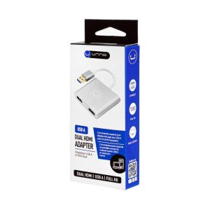 ADAPTADOR USB M A 2 HDMI H UNNO TECKNO HB1102GY #850058179667