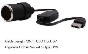 CONVERTIDOR USB A TOMA ENCENDEDOR 12 VDC WYMECT #B093KXL19S 8 WATTS MAXIMO