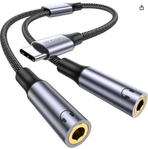 CONVERTIDOR USB C A 2 3.5MM SPLITTER AUDIFONO MOSWAG B0CN8ZRYVG