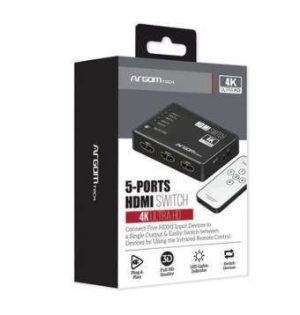 SWITCH HDMI 5 PUERTOS ARGOM ARG-AV-5125 4K 3D