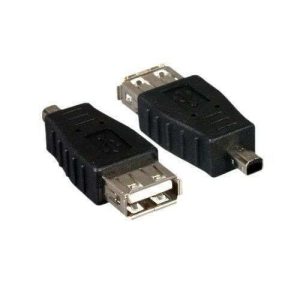 CONVERTIDOR USB 2.0 MINI 4 PINES MACHO A USB HEMBRA PARA CAMARA, TELEFONO, PC MAC