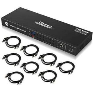 SPLITTER HDMI 16X1 TESMART 4K 60HZ HDCP, PARA RACK, RS232, LAN CONTROL, IR REMOTO, AUTO SCAN HSW1601A1U-USBK