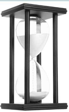 TEMPORIZADOR DE ARENA DE RELOJ DE ARENA, DE MADERA NEGRA, 30/45/60 MINUTOS PARA EL HOGAR, ESCRITORIO