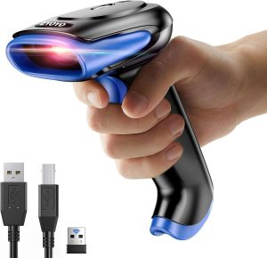 LECTOR CODIGO DE BARRAS BLUETOOTH/INALAMBRICO/USB CON CABLE 2D EYOYO #B0BLGJ8M4D