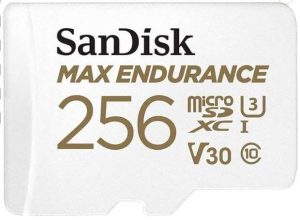 MEMORIA MICRO SDXC 256GB SANDISK MAX ENDURANCE CON ADAPTADOR UHD C10 U3 V30